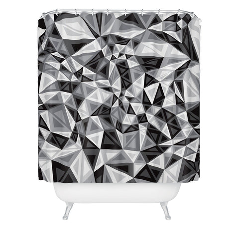 Gneural Triad Illusion Gray Shower Curtain