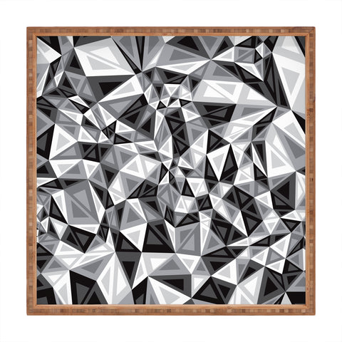 Gneural Triad Illusion Gray Square Tray