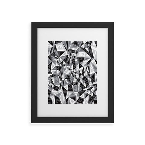 Gneural Triad Illusion Gray Framed Art Print