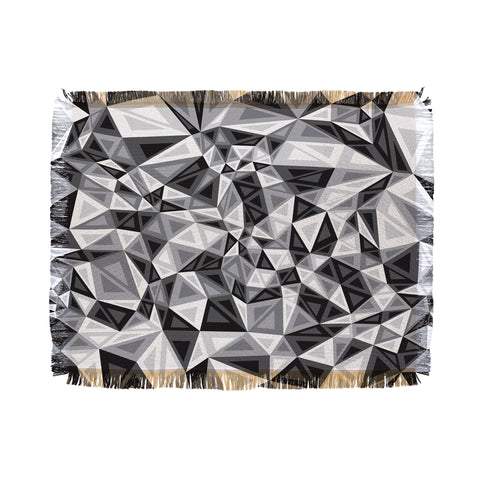 Gneural Triad Illusion Gray Throw Blanket