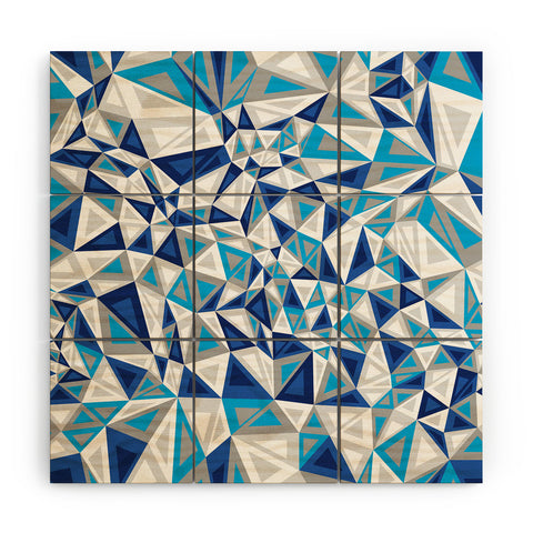 Gneural Triad Illusion Iced Wood Wall Mural