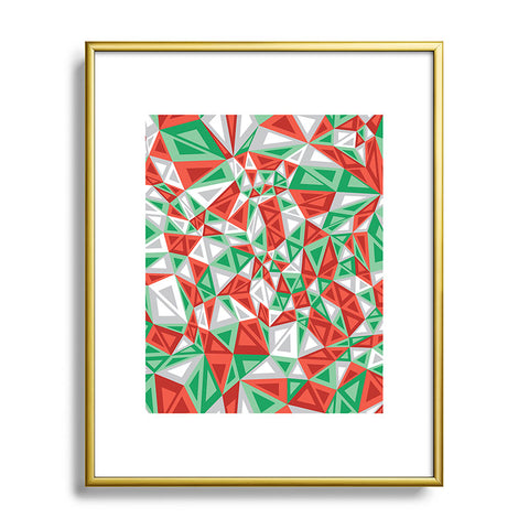 Gneural Triad Illusion Yule Metal Framed Art Print