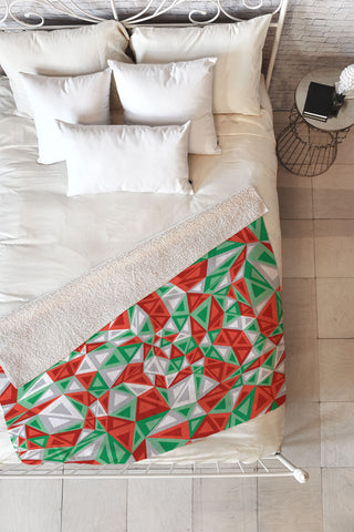 Gneural Triad Illusion Yule Fleece Throw Blanket