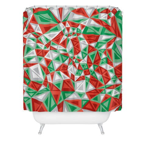 Gneural Triad Illusion Yule Shower Curtain