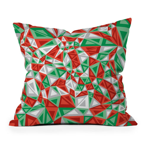 Gneural Triad Illusion Yule Throw Pillow