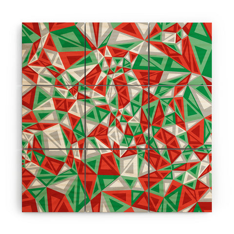 Gneural Triad Illusion Yule Wood Wall Mural