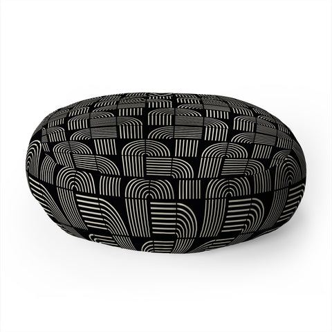 Grace Balance Lines Pattern Floor Pillow Round
