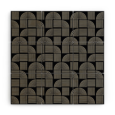 Grace Balance Lines Pattern Wood Wall Mural