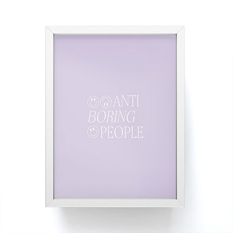 Grace Boring people Framed Mini Art Print