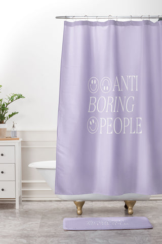 Grace Boring people Shower Curtain And Mat