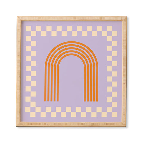 Grace Chess Rainbow Lilac and orange Framed Wall Art