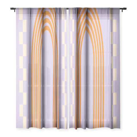 Grace Chess Rainbow Lilac and orange Sheer Non Repeat