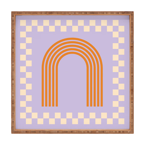 Grace Chess Rainbow Lilac and orange Square Tray