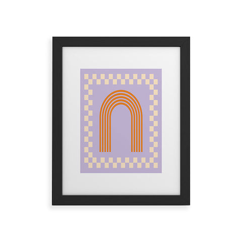 Grace Chess Rainbow Lilac and orange Framed Art Print