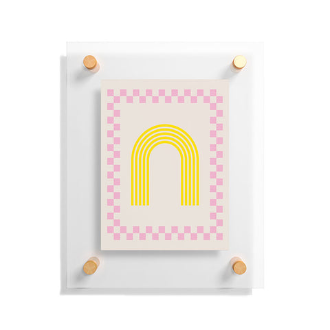 Grace Chess Rainbow rose and yellow Floating Acrylic Print