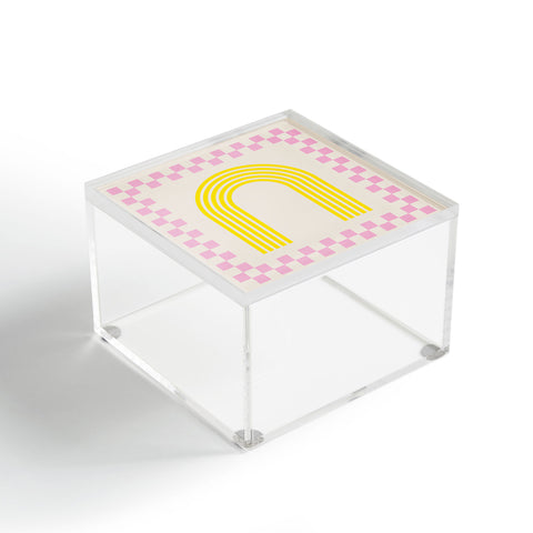 Grace Chess Rainbow rose and yellow Acrylic Box