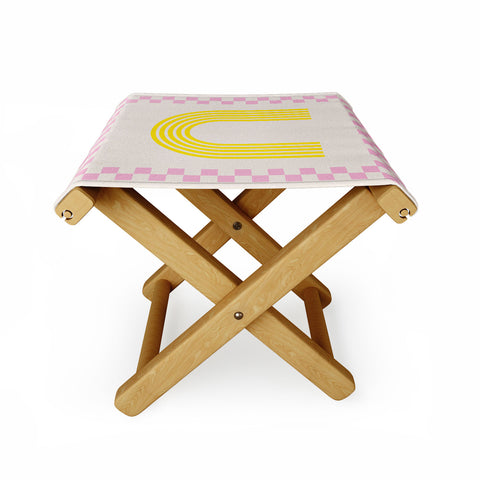 Grace Chess Rainbow rose and yellow Folding Stool