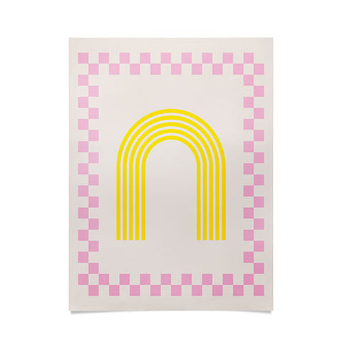 Grace Chess Rainbow rose and yellow Poster