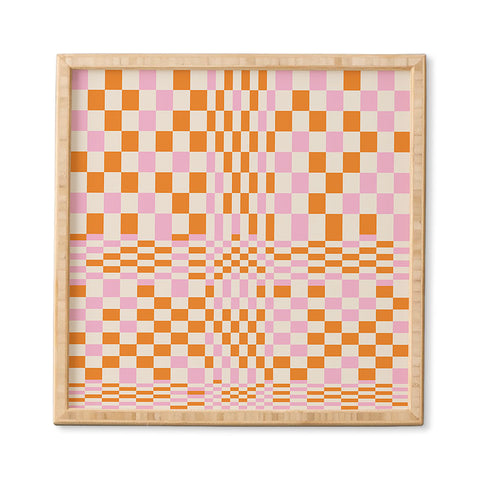 Grace Colorful Checkered Pattern Framed Wall Art