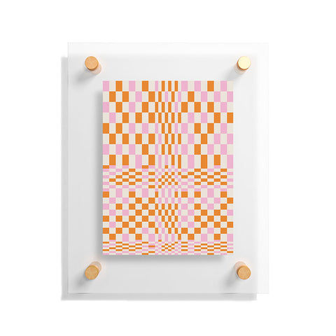 Grace Colorful Checkered Pattern Floating Acrylic Print