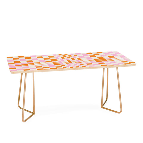 Grace Colorful Checkered Pattern Coffee Table