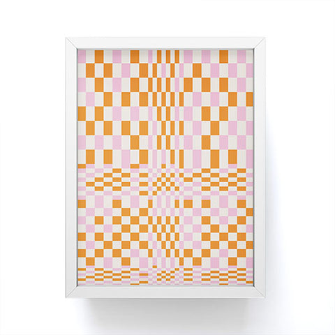 Grace Colorful Checkered Pattern Framed Mini Art Print