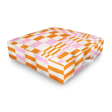 Grace Colorful Checkered Pattern Outdoor Floor Cushion