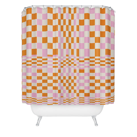 Grace Colorful Checkered Pattern Shower Curtain