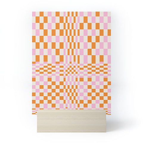 Grace Colorful Checkered Pattern Mini Art Print
