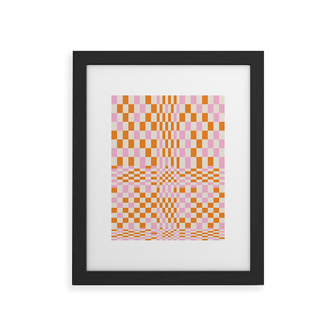 Grace Colorful Checkered Pattern Framed Art Print
