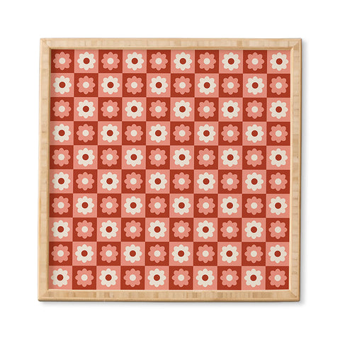 Grace Fall Retro Flower Pattern Framed Wall Art