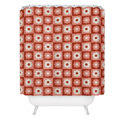 Grace Fall Retro Flower Pattern Shower Curtain