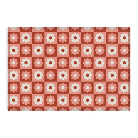 Grace Fall Retro Flower Pattern Outdoor Rug