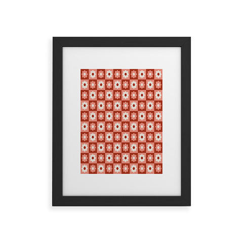 Grace Fall Retro Flower Pattern Framed Art Print
