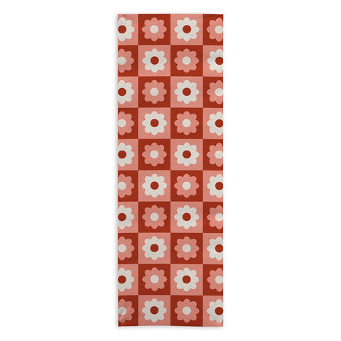 Grace Fall Retro Flower Pattern Yoga Towel