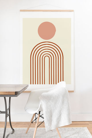 Grace Full moon rainbow Art Print And Hanger