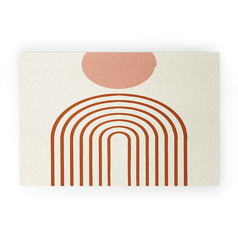 Grace Full moon rainbow Welcome Mat