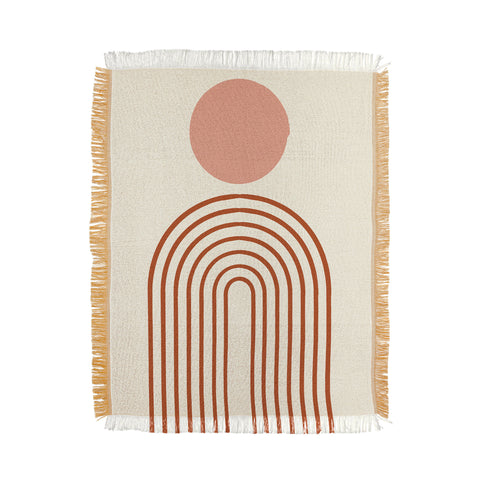 Grace Full moon rainbow Throw Blanket