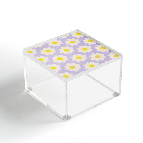 Grace Happy Flower Retro Pattern Acrylic Box