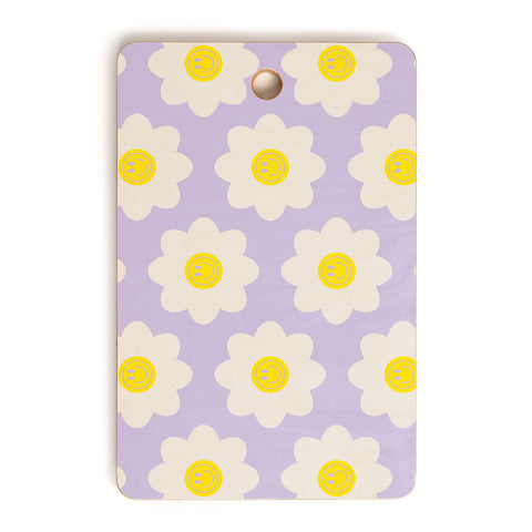 Grace Happy Flower Retro Pattern Cutting Board Rectangle