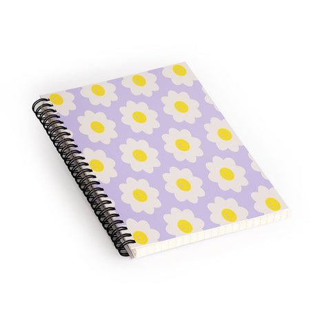 Grace Happy Flower Retro Pattern Spiral Notebook