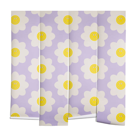 Grace Happy Flower Retro Pattern Wall Mural