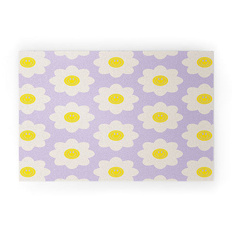 Grace Happy Flower Retro Pattern Welcome Mat