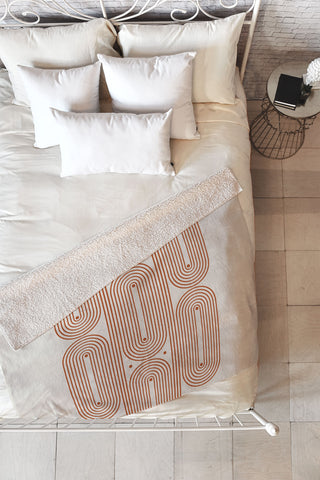 Grace Mid Century Grace Pattern Fleece Throw Blanket