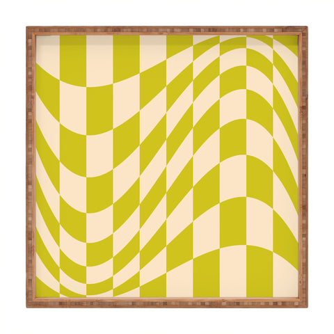 Grace Modern twenties green pattern Square Tray