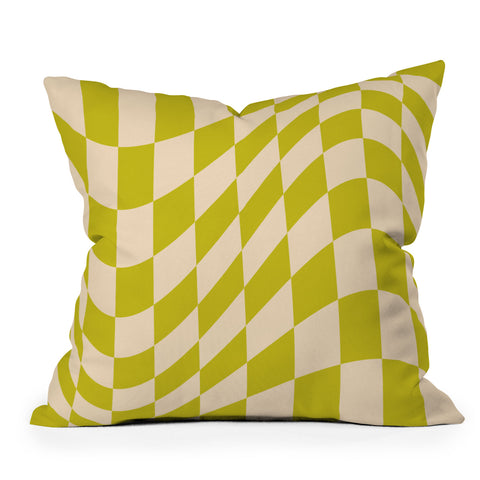 Grace Modern twenties green pattern Throw Pillow