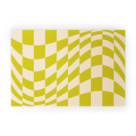 Grace Modern twenties green pattern Welcome Mat