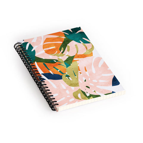 Grace Monstera Spiral Notebook