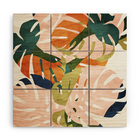 Grace Monstera Wood Wall Mural