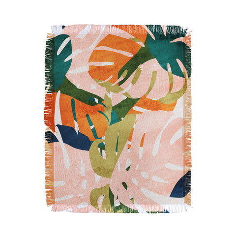 Grace Monstera Throw Blanket